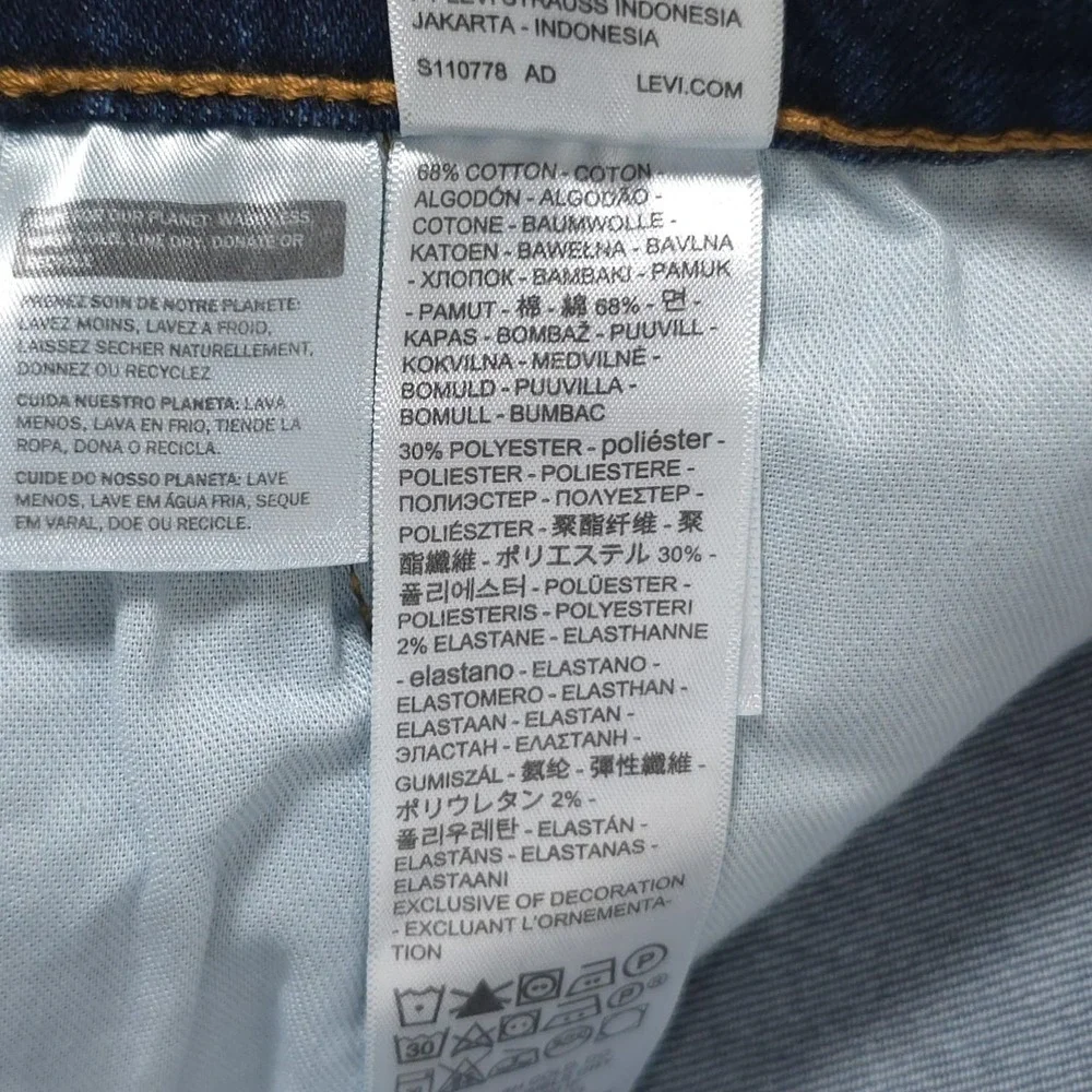 LEVI'S 502 Mens New Taper Jeans W34 L30 Dark Wash Stretch 29507-3197